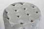 DKD Home Decor Set de 2 Reposapiés de Terciopelo Gris
