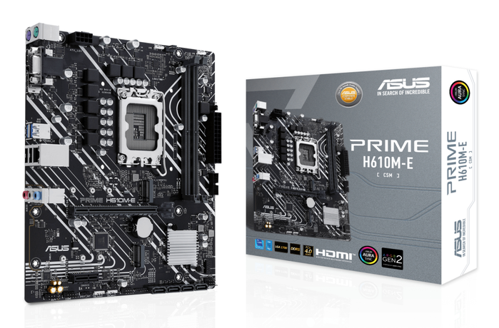 ASUS PRIME H610M-E-CSM Intel H610 LGA 1700 DDR5 micro ATX ASUS PRIME H610M-E-CSM Intel H610 LGA 1700 DDR5 micro ATX