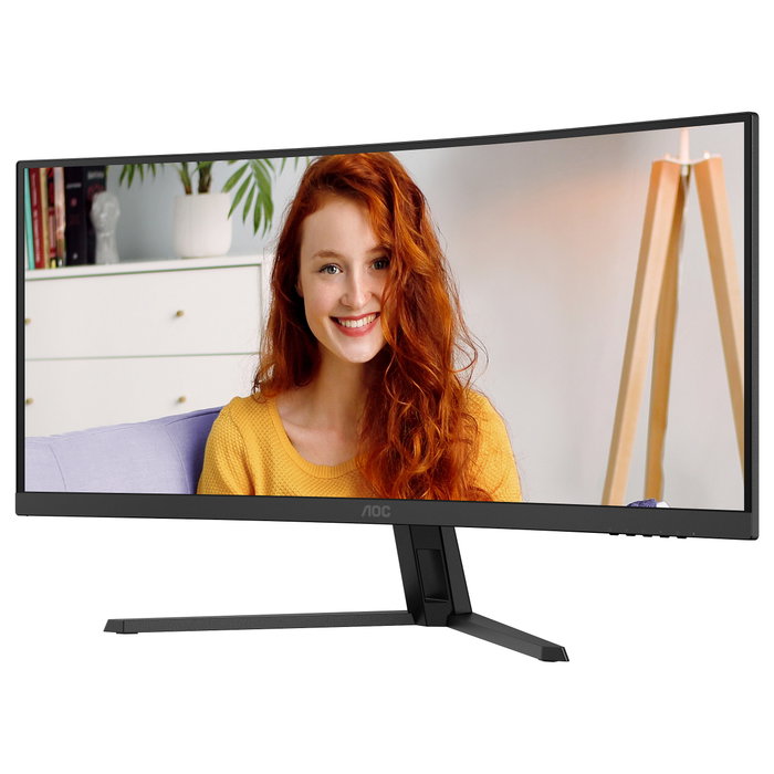 AOC Basic-Line CU34B3E B3 Series Monitor Curvo 34" 3440x1440 WQHD 120Hz VA 300cd/m² HDR10 1ms HDMI DisplayPort