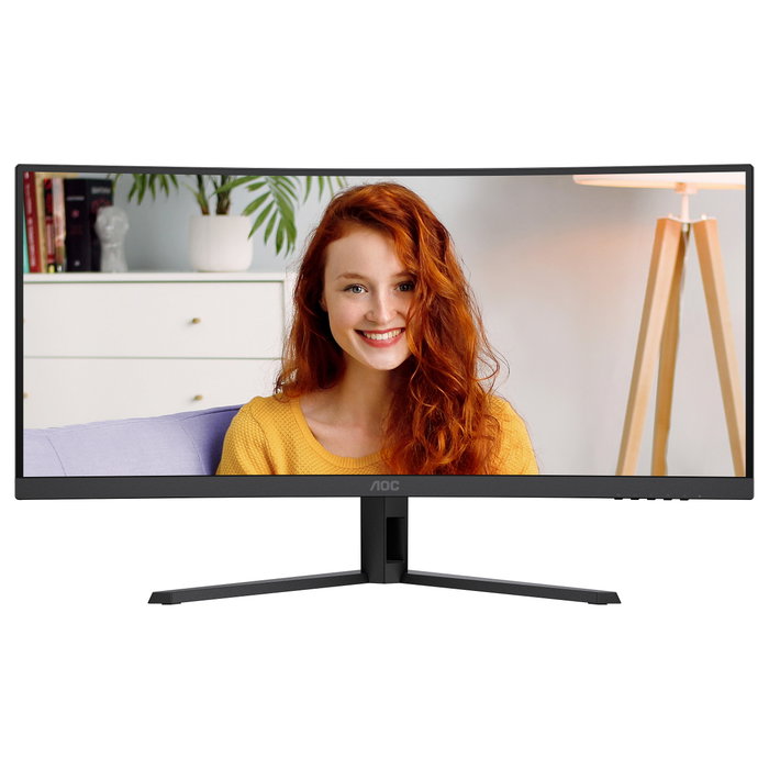 AOC Basic-Line CU34B3E B3 Series Monitor Curvo 34" 3440x1440 WQHD 120Hz VA 300cd/m² HDR10 1ms HDMI DisplayPort