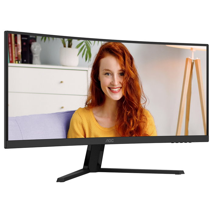 AOC Basic-Line CU34B3E B3 Series Monitor Curvo 34" 3440x1440 WQHD 120Hz VA 300cd/m² HDR10 1ms HDMI DisplayPort