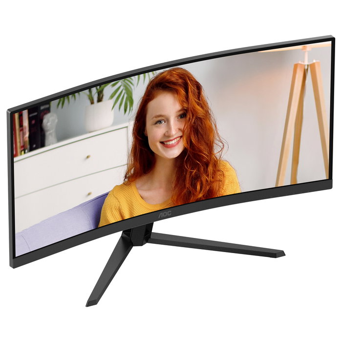 AOC Basic-Line CU34B3E B3 Series Monitor Curvo 34" 3440x1440 WQHD 120Hz VA 300cd/m² HDR10 1ms HDMI DisplayPort