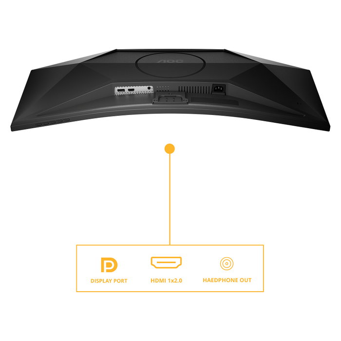 AOC Basic-Line CU34B3E B3 Series Monitor Curvo 34" 3440x1440 WQHD 120Hz VA 300cd/m² HDR10 1ms HDMI DisplayPort