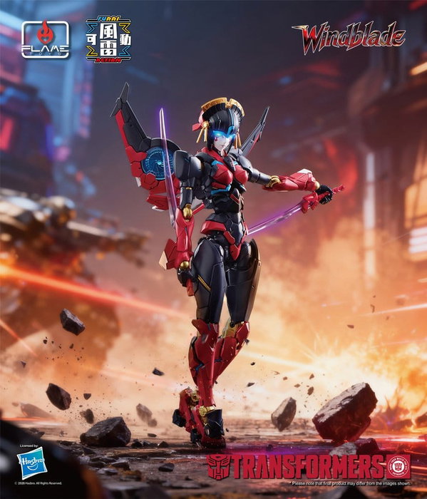 Flame Toys Transformers Figura Furai Action Windblade Modelo de Plástico 16 cm