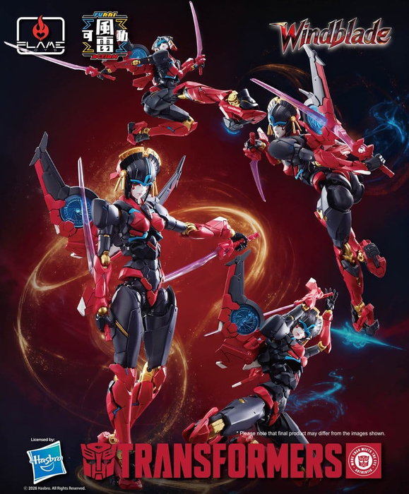 Flame Toys Transformers Figura Furai Action Windblade Modelo de Plástico 16 cm