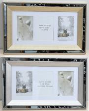 DKD Home Decor Marco Multifoto Mirror para 3 Fotos (Surtido Dorado o Plateado) 47x2x29 cm