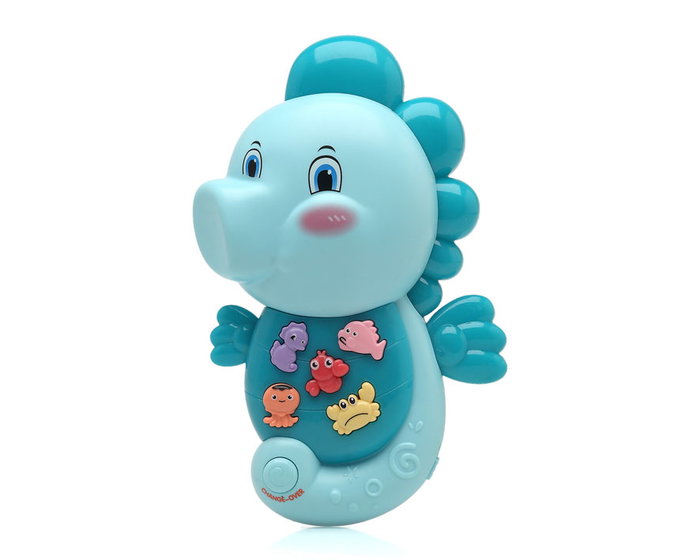 KioKids Caballito de Mar Musical Juguete con Luces y Sonidos +6 Meses Azul