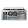 Inter-Tech 4U-40248 Gabinete de Servidor Estante 4U Negro y Gris, soporta ATX/micro ATX/Mini-ITX, 11 bahías 3.5", 4 bahías 2.5", con ventiladores