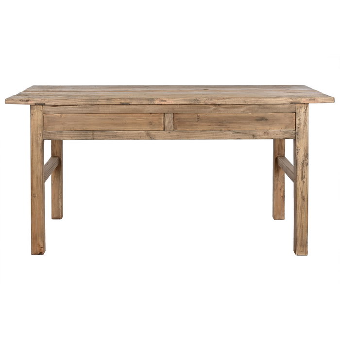 DKD Home Decor Antik China Escritorio de Madera de Olmo con 3 Cajones, 169 x 75 x 85 cm, Acabado Natural