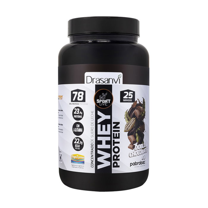 DRASANVI SPORT LIVE Whey Protein Concentrada Doble Chocolate 750g
