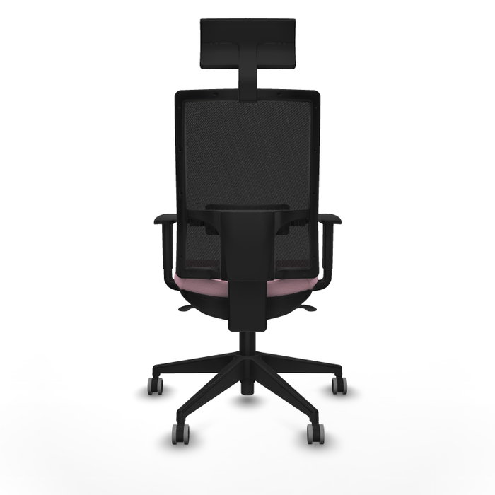 PIQUERAS Y CRESPO Silla de oficina Horna Rosa y Negro con Mecanismo Sincro