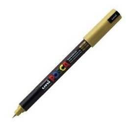 POSCA PC-1MR Marcador No Permanente Punta Extrafina 0.7 mm - Color Oro (Pack de 6 Unidades) (Set de 6)