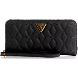 Elenia, Cartera de tela, SLG Cremallera grande, Negro, Para mujeres