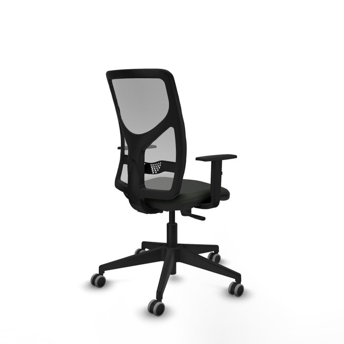PIQUERAS Y CRESPO Silla de oficina Motilla con mecanismo Sincro, Negro y Gris