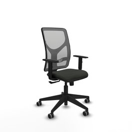 PIQUERAS Y CRESPO Silla de oficina Motilla con mecanismo Sincro, Negro y Gris