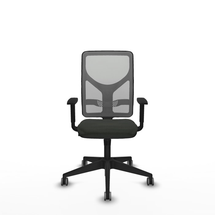 PIQUERAS Y CRESPO Silla de oficina Motilla con mecanismo Sincro, Negro y Gris