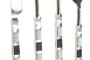 DKD Home Decor Set de Cubertería de 16 Piezas en Inox y Resina, Plateado y Negro