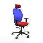 PIQUERAS Y CRESPO Silla de oficina Jorquera Sincro/Traslack Rojo y Azul