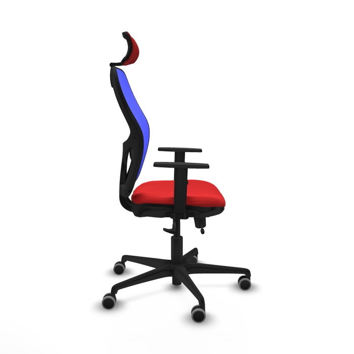 PIQUERAS Y CRESPO Silla de oficina Jorquera Sincro/Traslack Rojo y Azul