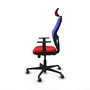 PIQUERAS Y CRESPO Silla de oficina Jorquera Sincro/Traslack Rojo y Azul