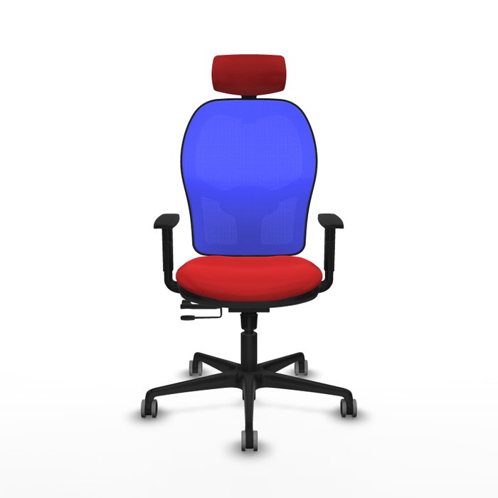 PIQUERAS Y CRESPO Silla de oficina Jorquera Sincro/Traslack Rojo y Azul