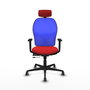 PIQUERAS Y CRESPO Silla de oficina Jorquera Sincro/Traslack Rojo y Azul