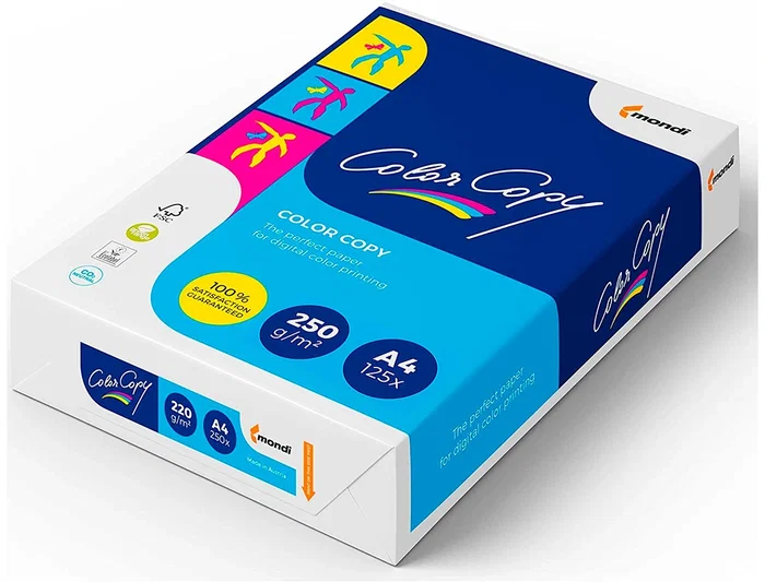 Color copy Papel Multifuncion Din A4 250 Gramos Blanco Paquete 125 Hojas