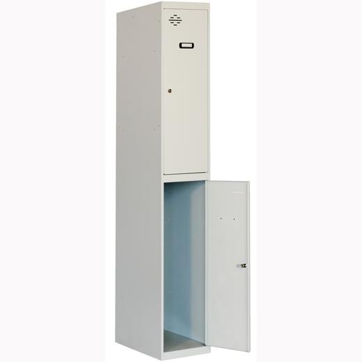 Simonrack Taquilla metálica de 2 puertas con cerradura gris/gris 1800x500x300 mm Simonrack Taquilla metálica de 2 puertas con cerradura gris/gris 1800x500x300 mm