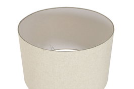 DKD Home Decor Lámpara de Pie Beige Natural con Pantalla de Lino 171 cm de Alto, Soporte de Mango, Bombilla E27, 51x51x171 cm