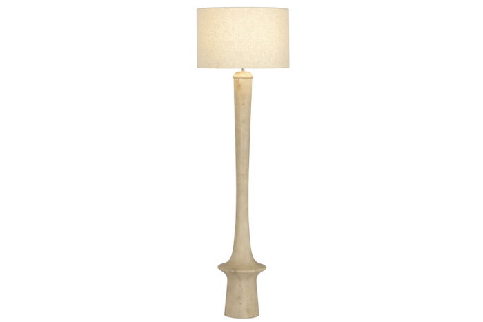 DKD Home Decor Lámpara de Pie Mango y Lino Natural