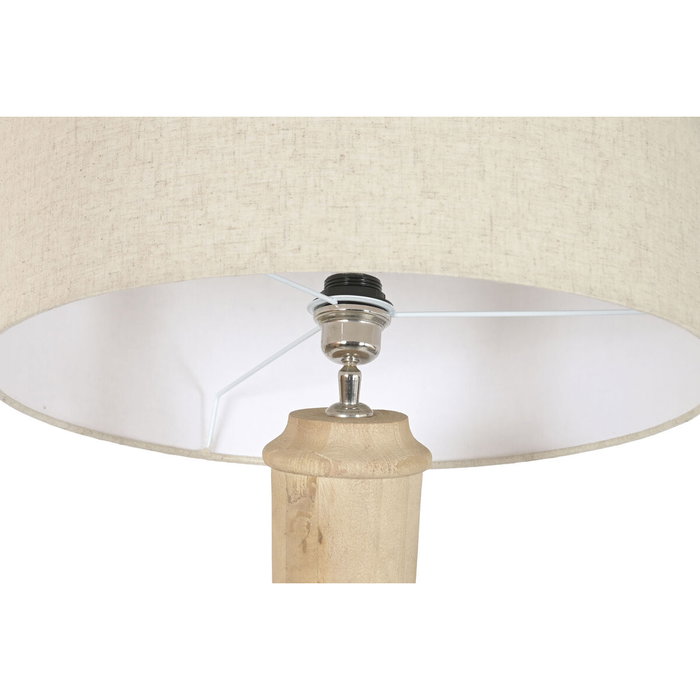 DKD Home Decor Lámpara de Pie Mango y Lino Natural
