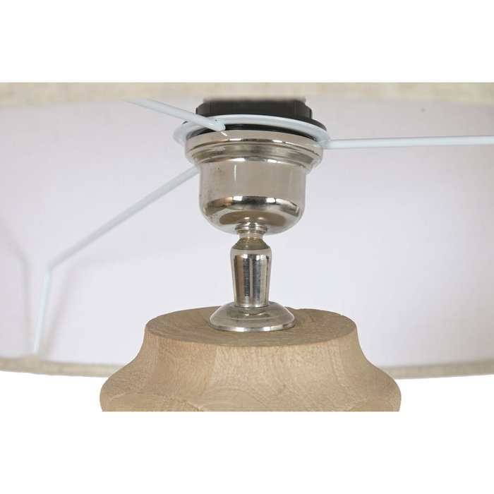 DKD Home Decor Lámpara de Pie Mango y Lino Natural