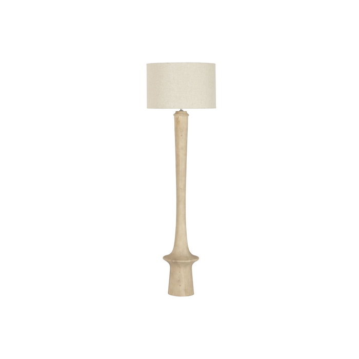 DKD Home Decor Lámpara de Pie Mango y Lino Natural