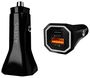 AISENS Cargador de Coche 38W con USB-C PD3.0 y USB-A QC3.0, Negro