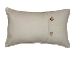 DKD Home Decor Cojín Beige con Botones Coco y Cierre de Cremallera, Pack de 2