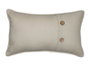 DKD Home Decor Cojín Beige con Botones Coco y Cierre de Cremallera, Pack de 2