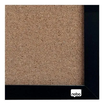 Nobo Tablero de anuncios de corcho con marco negro 585x430 mm