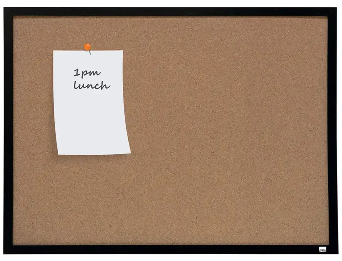 Nobo Tablero de anuncios de corcho marco negro 585x430 mm
