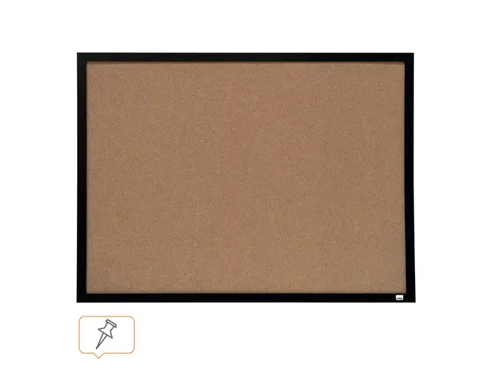 Nobo Tablero de anuncios de corcho marco negro 585x430 mm