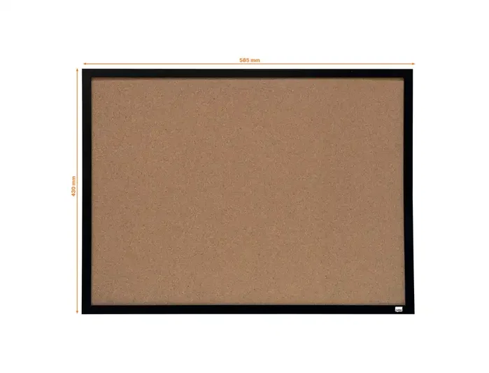 Nobo Tablero de anuncios de corcho marco negro 585x430 mm