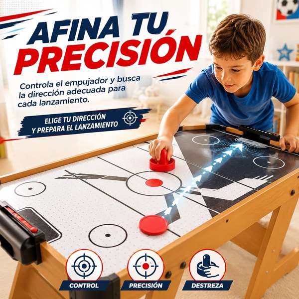 JugaToys Air Hockey eléctrico 102x51x65cm