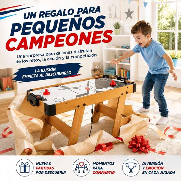 JugaToys Air Hockey eléctrico 102x51x65cm