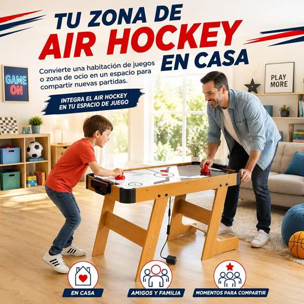JugaToys Air Hockey eléctrico 102x51x65cm