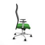 PIQUERAS Y CRESPO Sillón Albacete Verde y Negro con Mecanismo Sincro y Base de Aluminio