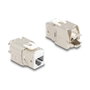 DeLOCK Módulo Keystone RJ45 hembra a LSA Cat.6A montaje sin herramientas, 10 piezas, Blanco