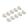DeLOCK Módulo Keystone RJ45 hembra a LSA Cat.6A montaje sin herramientas, 10 piezas, Blanco