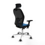 PIQUERAS Y CRESPO Silla de oficina Jorquera con mecanismo Sincro, Azul claro y Negro