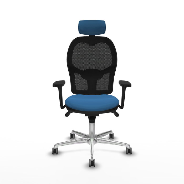 PIQUERAS Y CRESPO Silla de oficina Jorquera con mecanismo Sincro, Azul claro y Negro PIQUERAS Y CRESPO Silla de oficina Jorquera con mecanismo Sincro, Azul claro y Negro