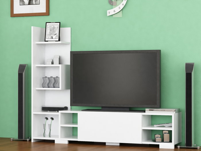Hanah Home Mueble TV Blanco 160x120 cm