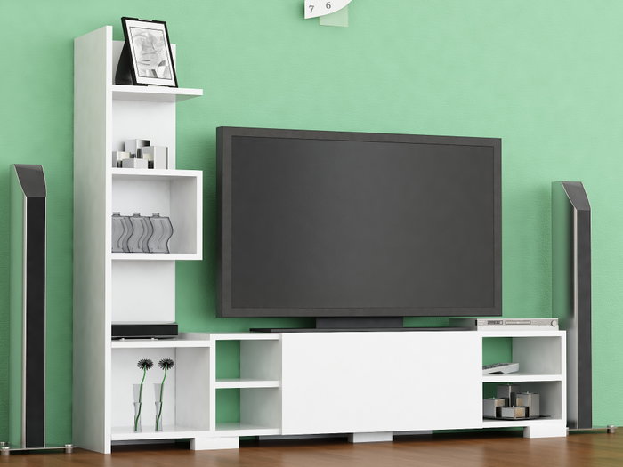 Hanah Home Mueble TV Blanco 160x120 cm